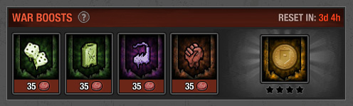 Available alliance War Boosts